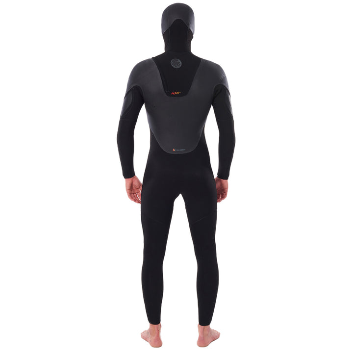 Rip Curl 5/4 Flashbomb Heatseeker Hooded Wetsuit Black