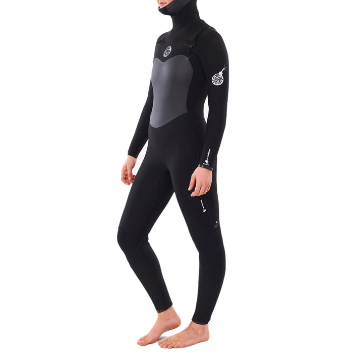 Rip Curl 5/4 Flashbomb Steamer Hooded Wetsuit - Women's Black