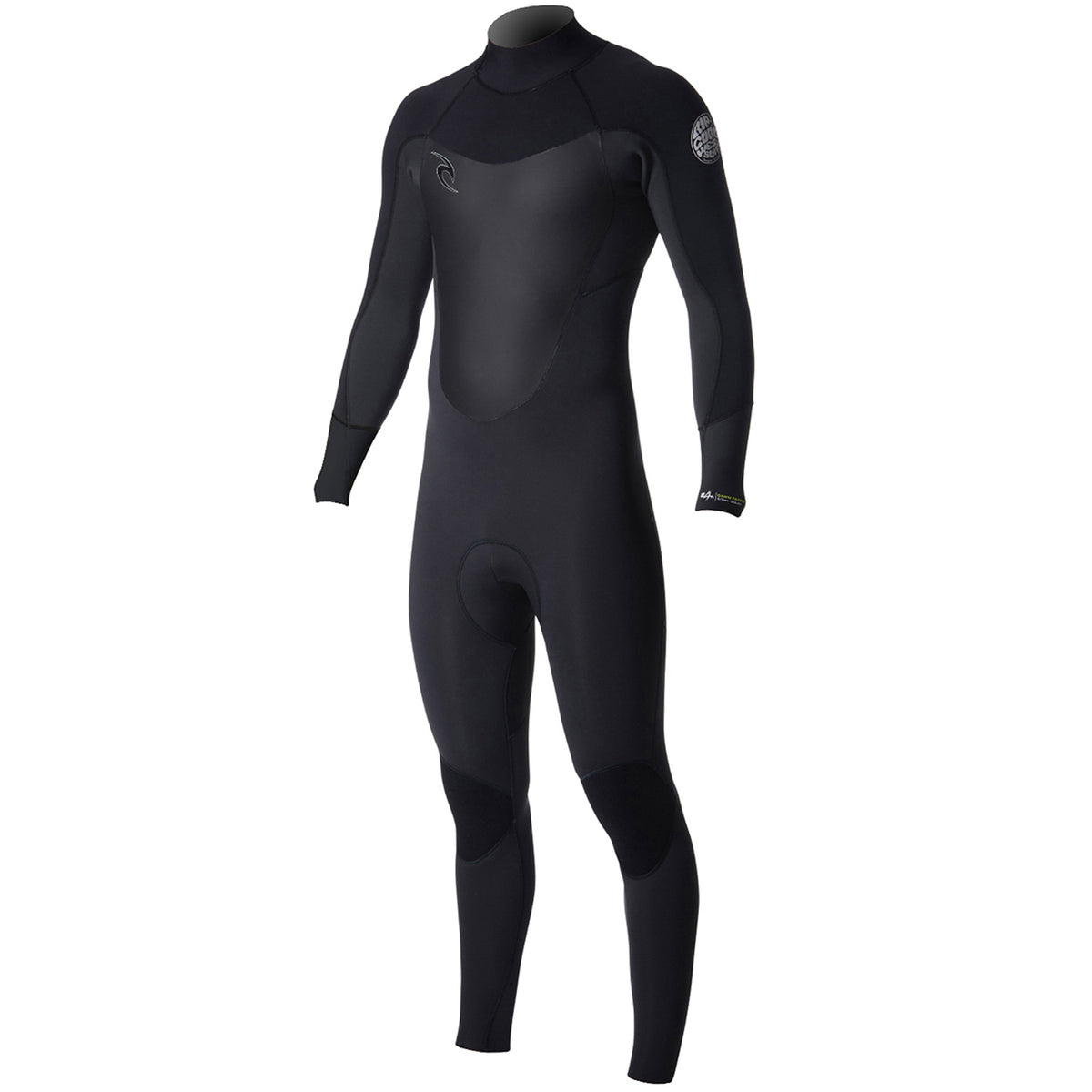 Rip Curl 3/2 Dawn Patrol Back Zip Steamer Wetsuit Black