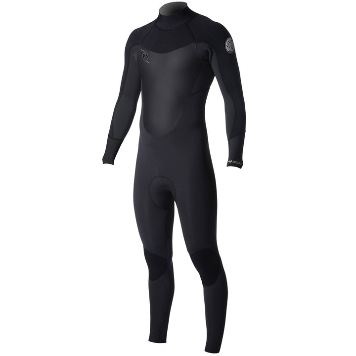 Rip Curl 3/2 Dawn Patrol Back Zip Steamer Wetsuit Black