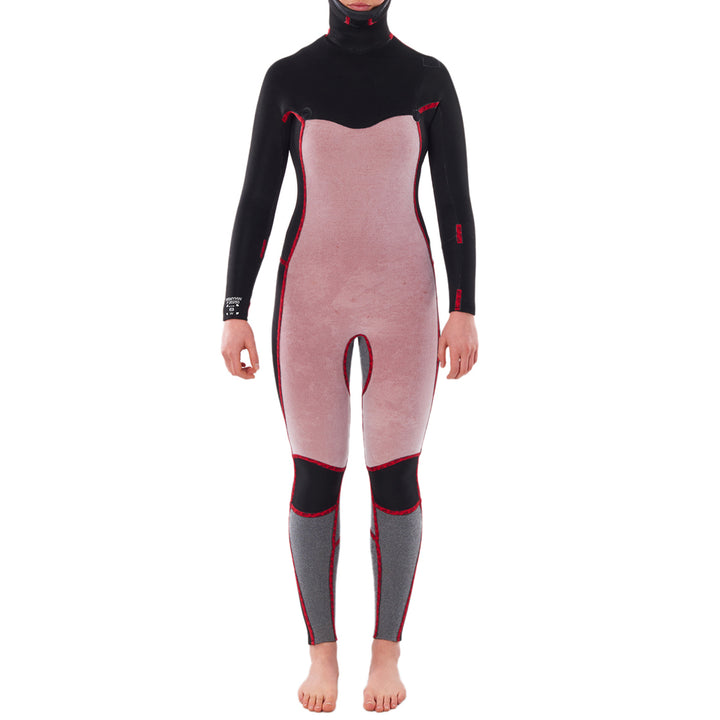 Rip Curl 5/4 Dawn Patrol Chest Zip Hooded Wetsuit - Women's Black