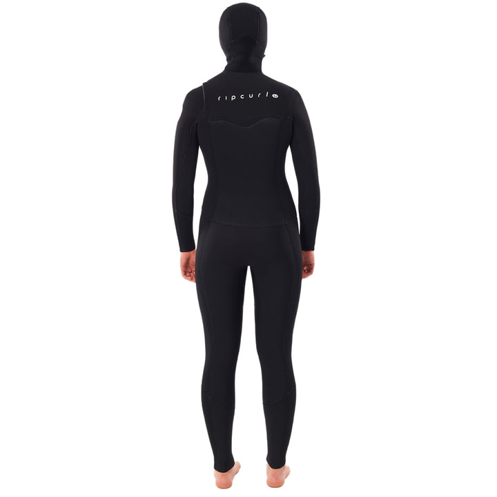 Rip Curl 5/4 Dawn Patrol Chest Zip Hooded Wetsuit - Women's Black