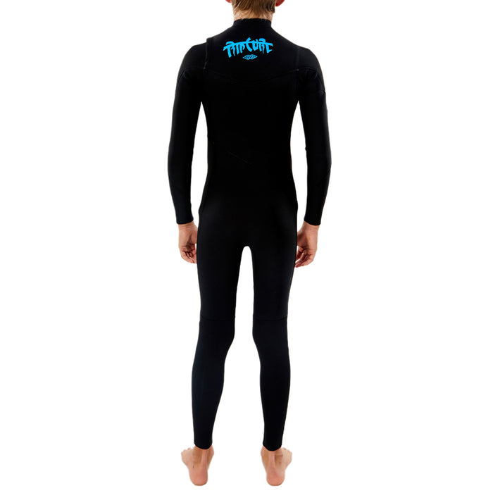 Rip Curl 4/3 Dawn Patrol Chest Zip Wetsuit - Boys' Black/White