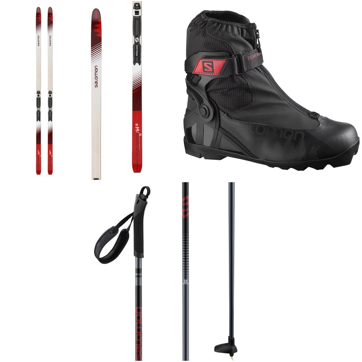 Salomon Escape 64 Outpath Cross Country Skis + Prolink Auto Bindings + Escape Outpath BC Boots + Escape Outpath Poles 2021