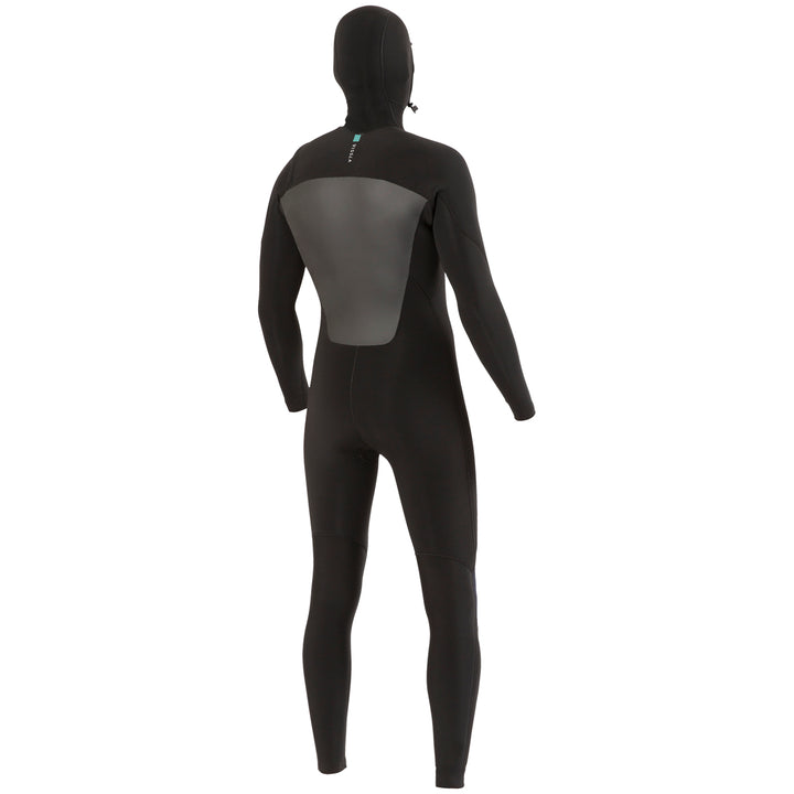 Vissla 7 Seas 5/4 Chest Zip Hooded Wetsuit Black
