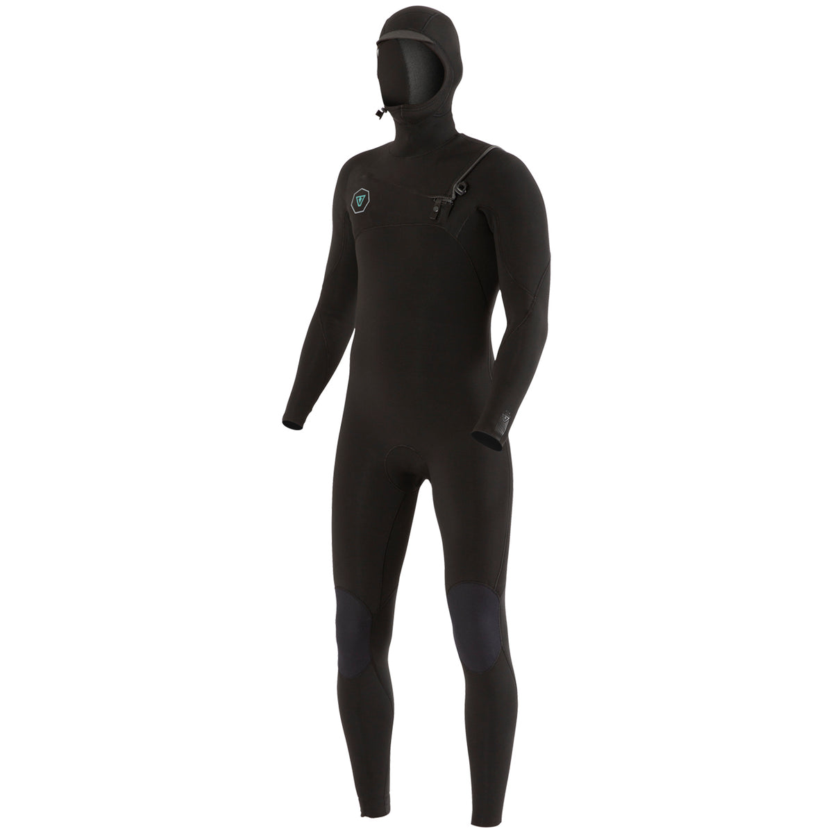 Vissla 7 Seas 5/4 Chest Zip Hooded Wetsuit Black