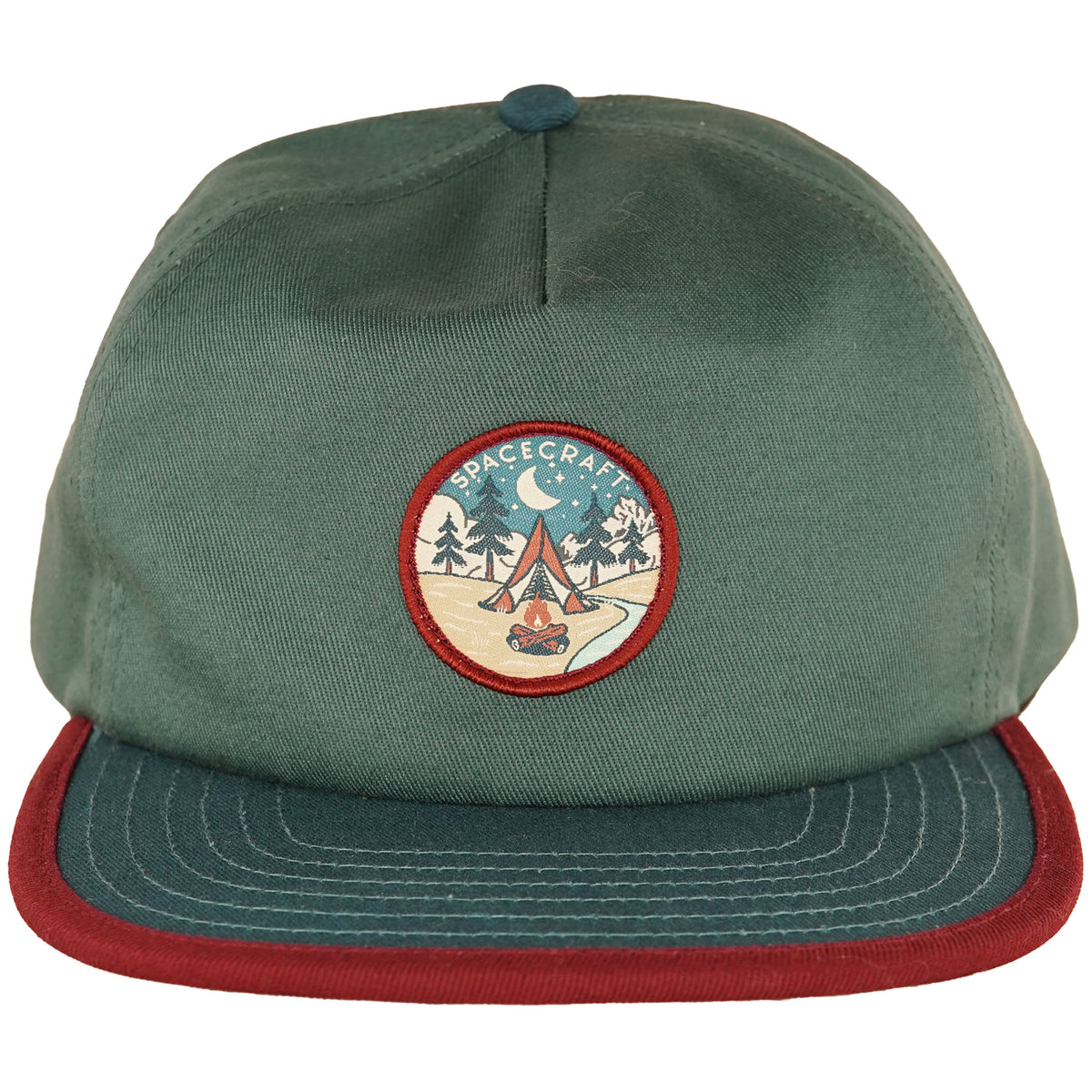 Spacecraft Happy Camper Hat Green