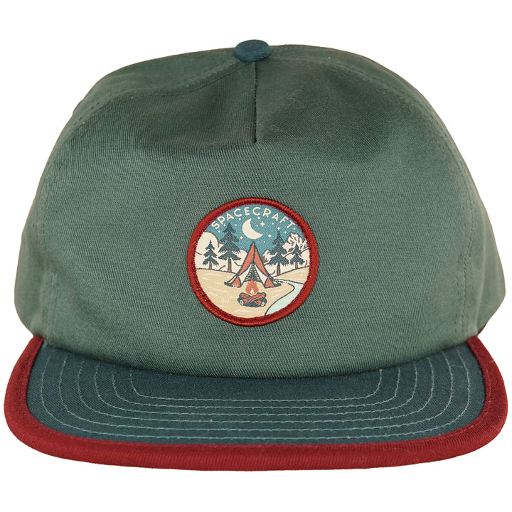 Spacecraft Happy Camper Hat Green