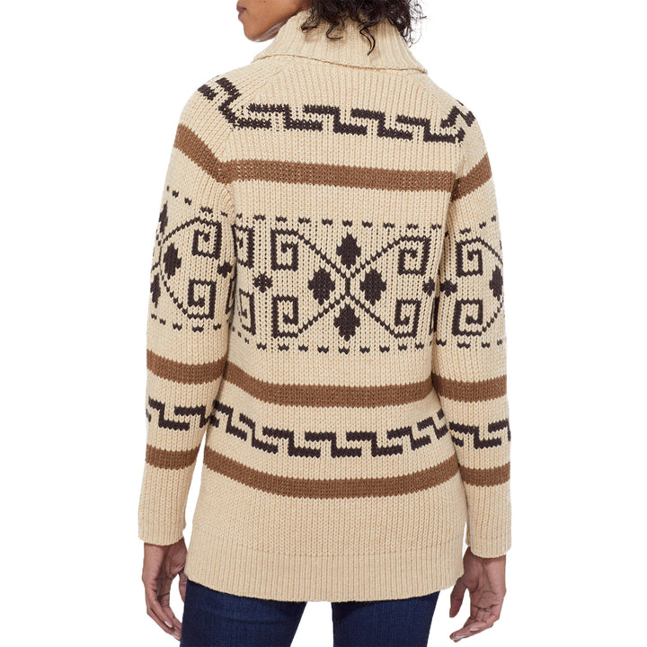 Pendleton Long Westerley Cardigan - Women's Tan/Brown Multi