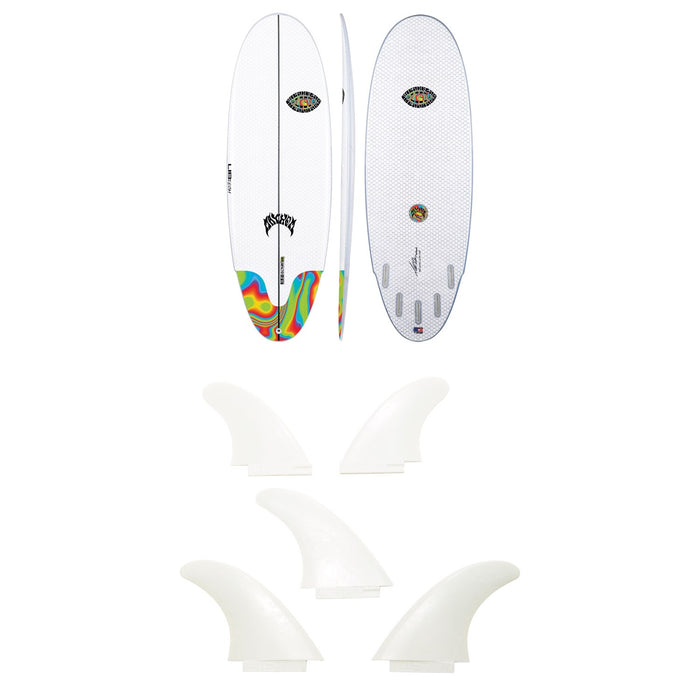 Lib Tech x Lost Freak Flag Bean Bag Surfboard + Lib Tech 5 Fin Set