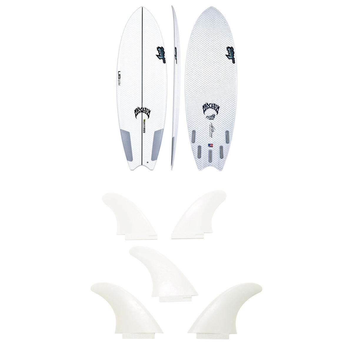 Lib Tech x Lost Puddle Fish Surfboard + Lib Tech 5 Fin Set