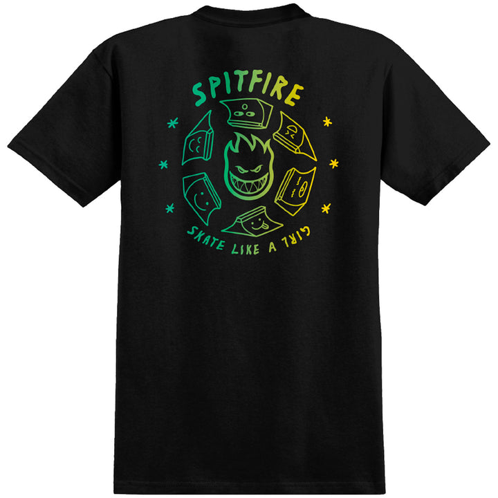 Spitfire Skate Like A Girl T-Shirt - Unisex Black