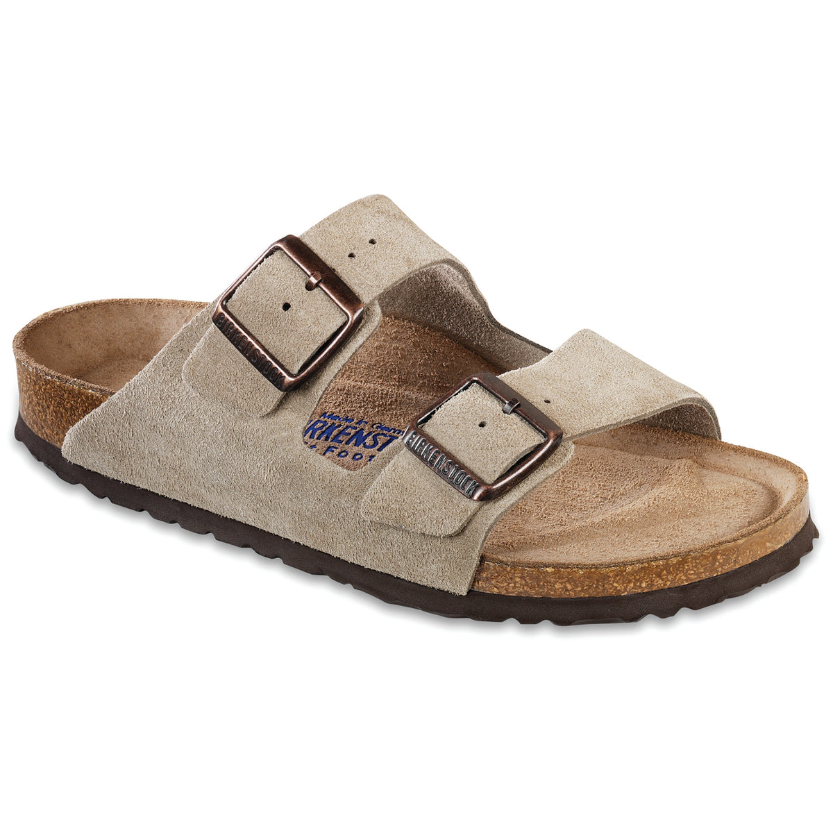 Birkenstock Arizona Suede Soft Footbed Sandals - Women's Taupe