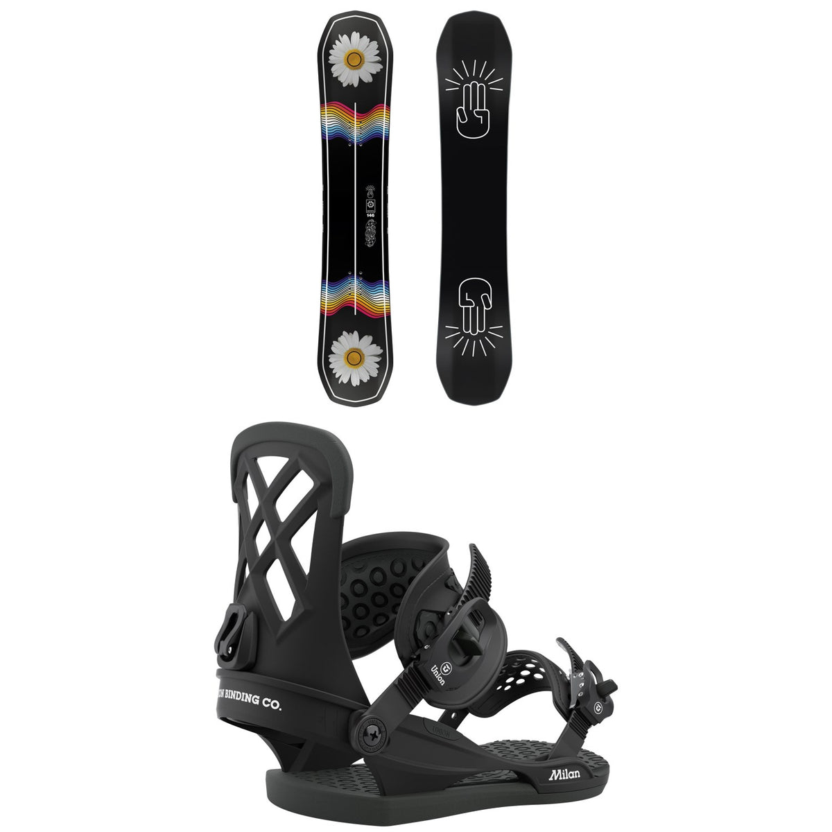 Bataleon Distortia Snowboard + Union Milan Snowboard Bindings - Women's 2021