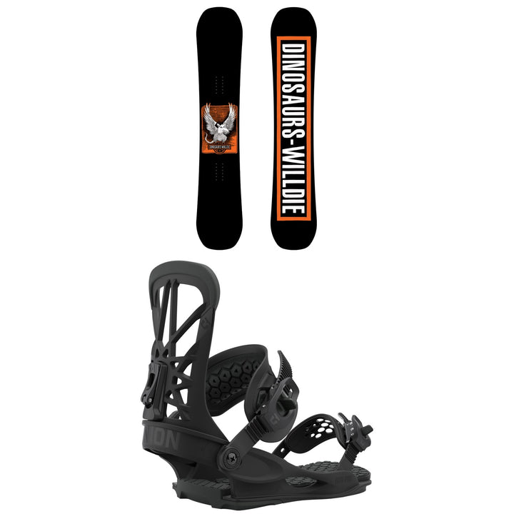 Dinosaurs Will Die Rat Snowboard + Union Flite Pro Snowboard Bindings 2021