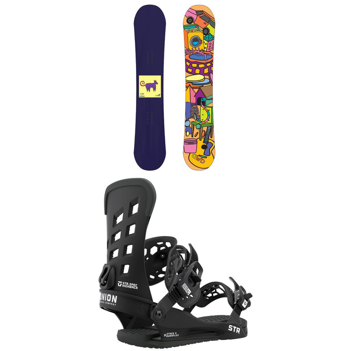 Dinosaurs Will Die maeT Snowboard + Union STR Snowboard Bindings 2021