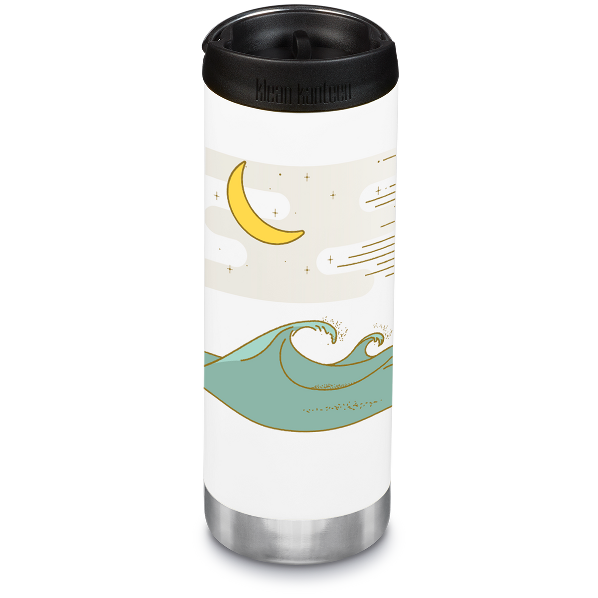 Klean Kanteen 16oz TKWide Insulated Bottle with Cafe Cap Coast