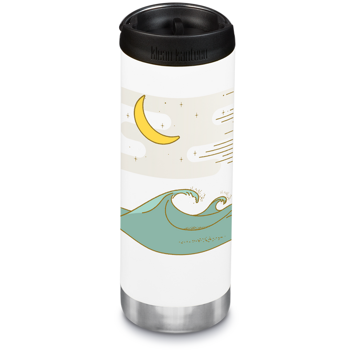 Klean Kanteen 16oz TKWide Insulated Bottle with Cafe Cap Coast