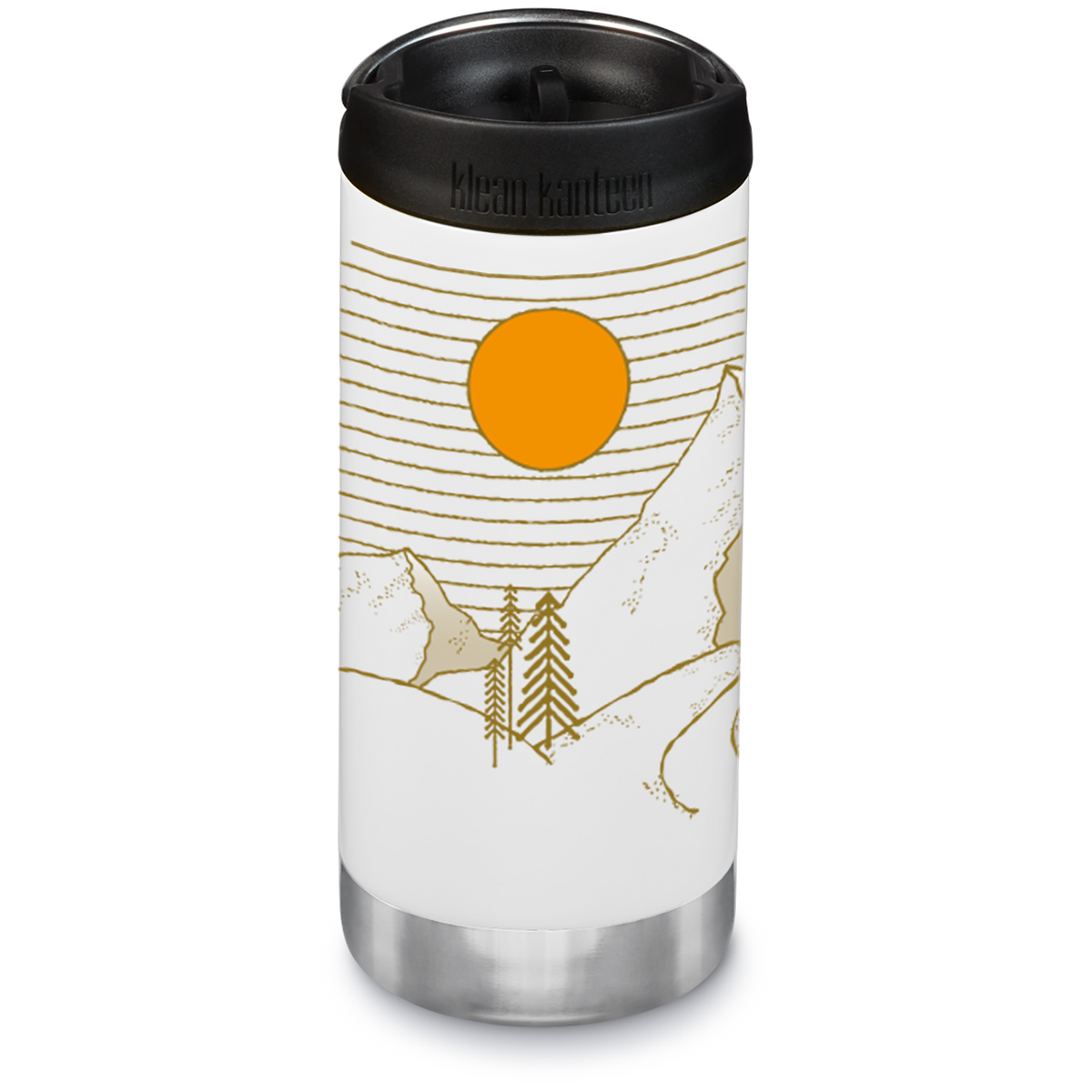 Klean Kanteen 12oz TKWide Insulated Bottle with Cafe Cap Mountain Range