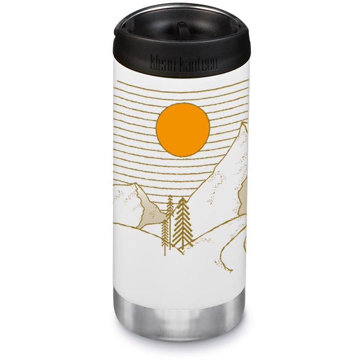 Klean Kanteen 12oz TKWide Insulated Bottle with Cafe Cap Mountain Range