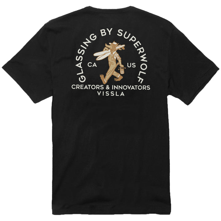 Vissla Creators Superwolf Eco Pocket T-Shirt - Men's Black