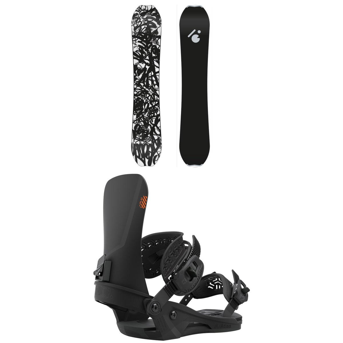 Slash ATV Snowboard + Union Atlas Snowboard Bindings 2021