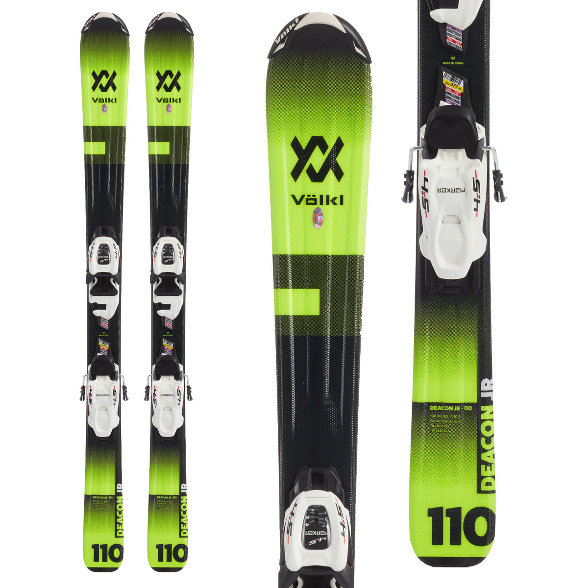 Völkl Deacon Junior Skis + 4.5 vMotion Jr Bindings - Kids' 2020