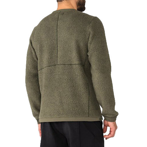 Holden Shearling Crew Sweater Heather Olive