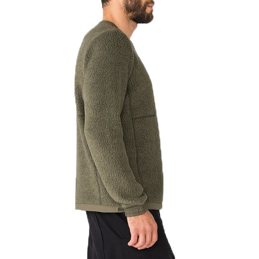 Holden Shearling Crew Sweater Heather Olive