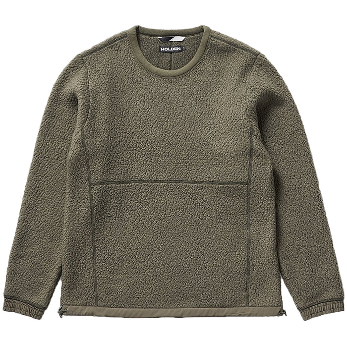 Holden Shearling Crew Sweater Heather Olive