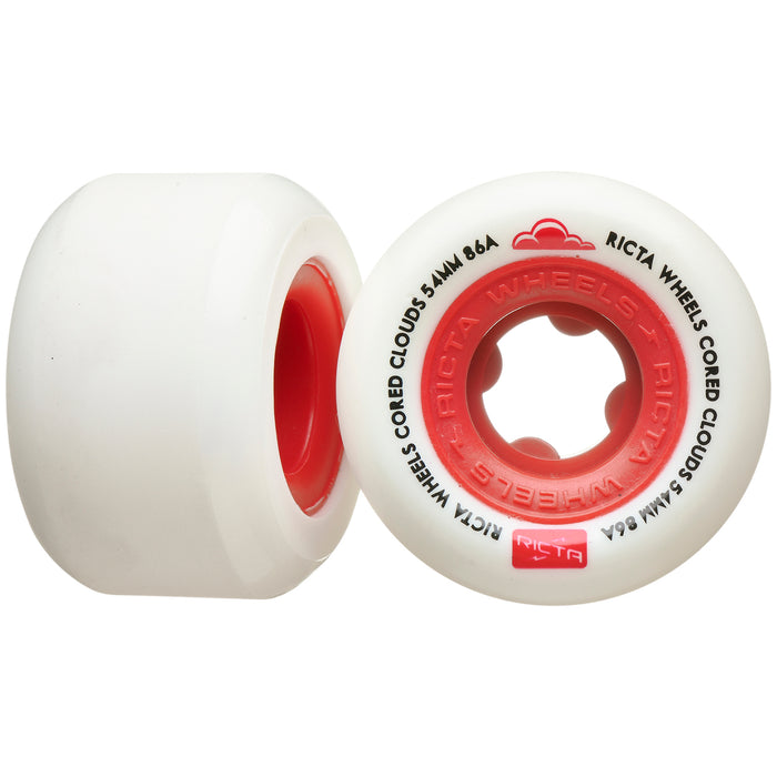 Ricta Cored Clouds Red 86a Skateboard Wheels