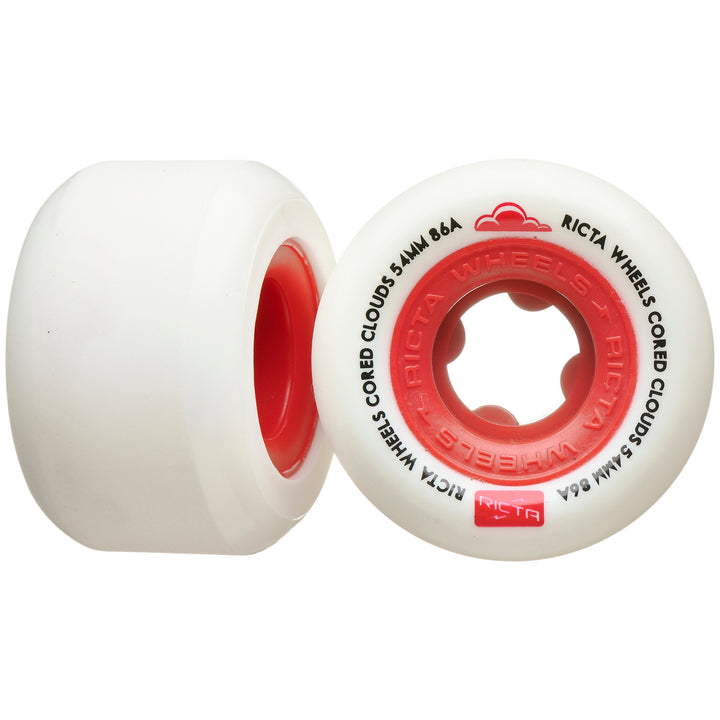 Ricta Cored Clouds Red 86a Skateboard Wheels