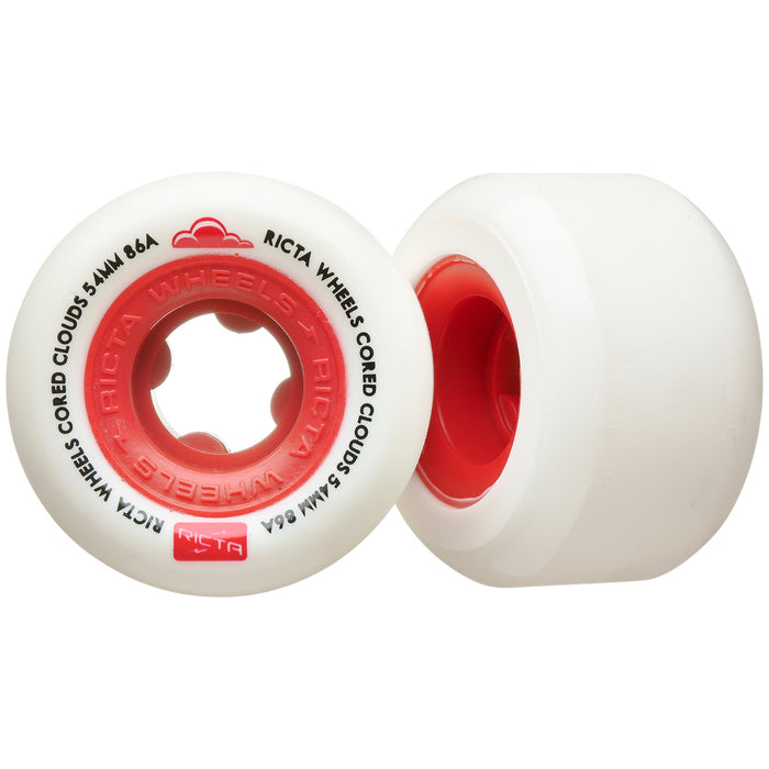 Ricta Cored Clouds Red 86a Skateboard Wheels