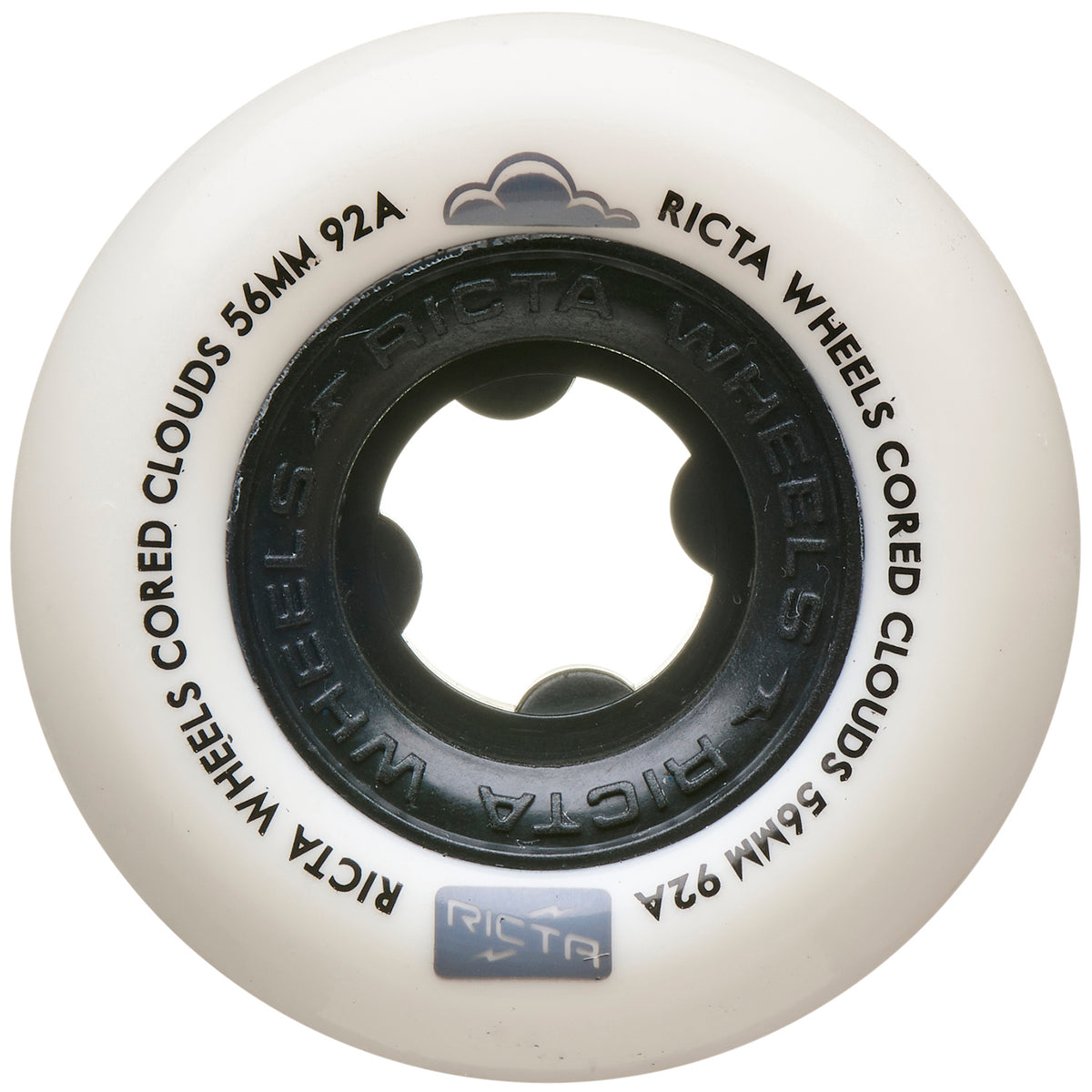 Ricta Cored Clouds Black 92a Skateboard Wheels