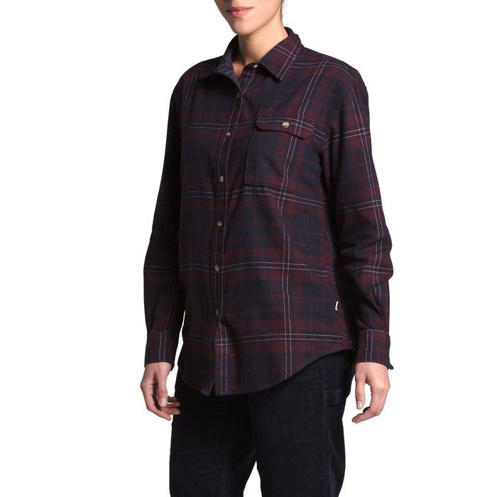 The North Face Berkeley Long-Sleeve Boyfriend Shirt - Women's Scarab Green Heritage Medium Three Color Plaid