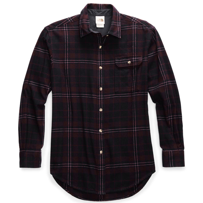 The North Face Berkeley Long-Sleeve Boyfriend Shirt - Women's Scarab Green Heritage Medium Three Color Plaid