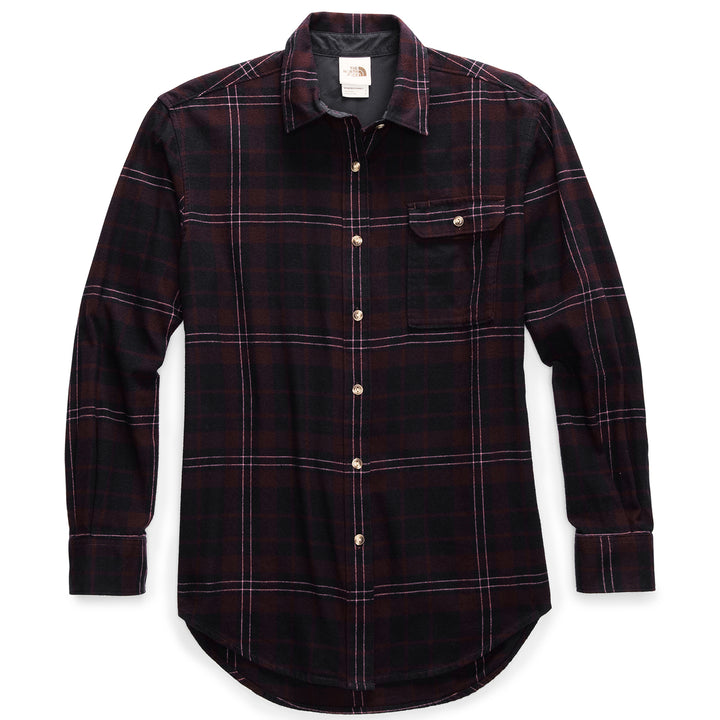 The North Face Berkeley Long-Sleeve Boyfriend Shirt - Women's Scarab Green Heritage Medium Three Color Plaid