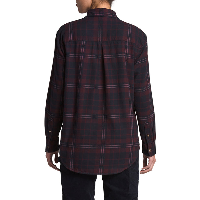 The North Face Berkeley Long-Sleeve Boyfriend Shirt - Women's Scarab Green Heritage Medium Three Color Plaid