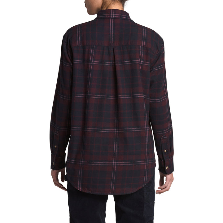 The North Face Berkeley Long-Sleeve Boyfriend Shirt - Women's Scarab Green Heritage Medium Three Color Plaid