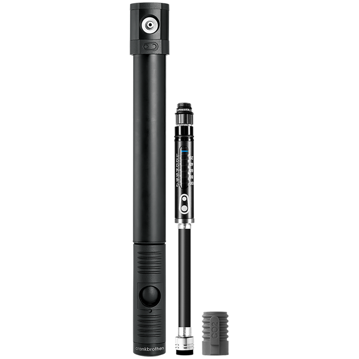 Crank Brothers Klic HV Gauge with CO2 Mini Pump Black Midnight Edition