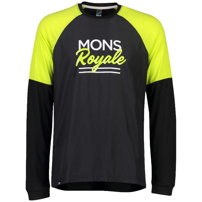 MONS ROYALE Tarn Freeride LS Jersey Black/Sonic Lime