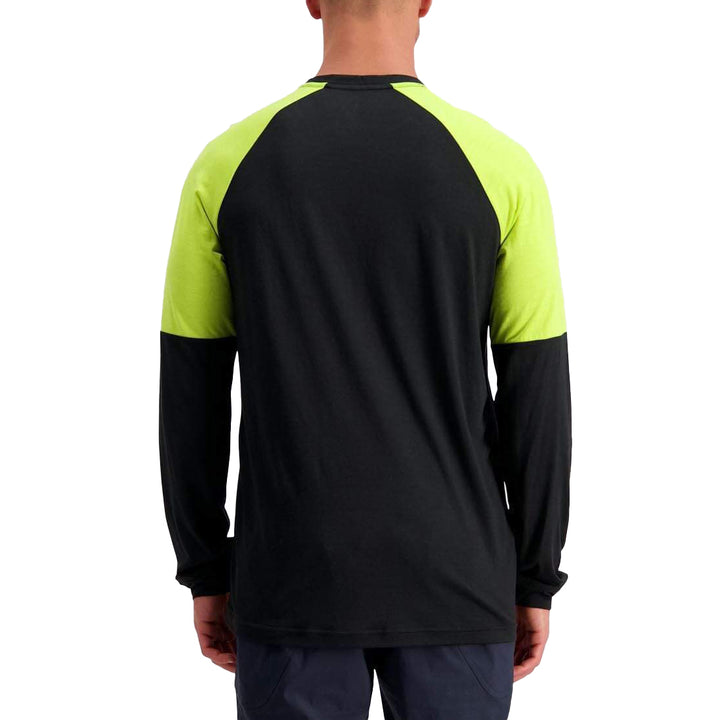 MONS ROYALE Tarn Freeride LS Jersey Black/Sonic Lime