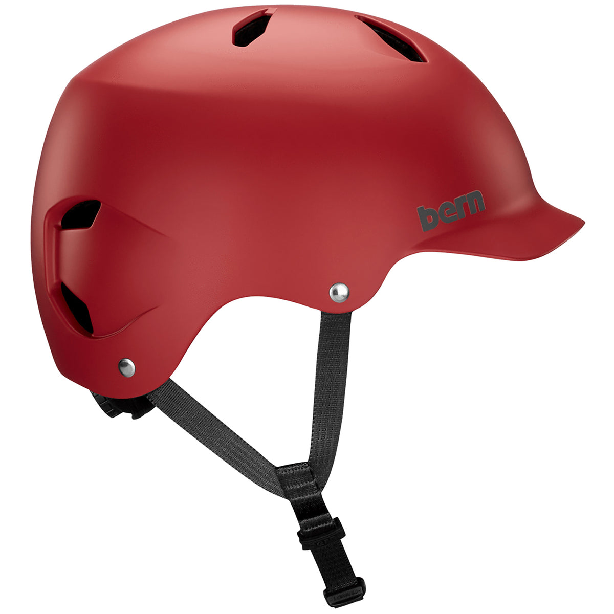 Bern Bandito EPS Bike Helmet - Big Kids' Matte Red