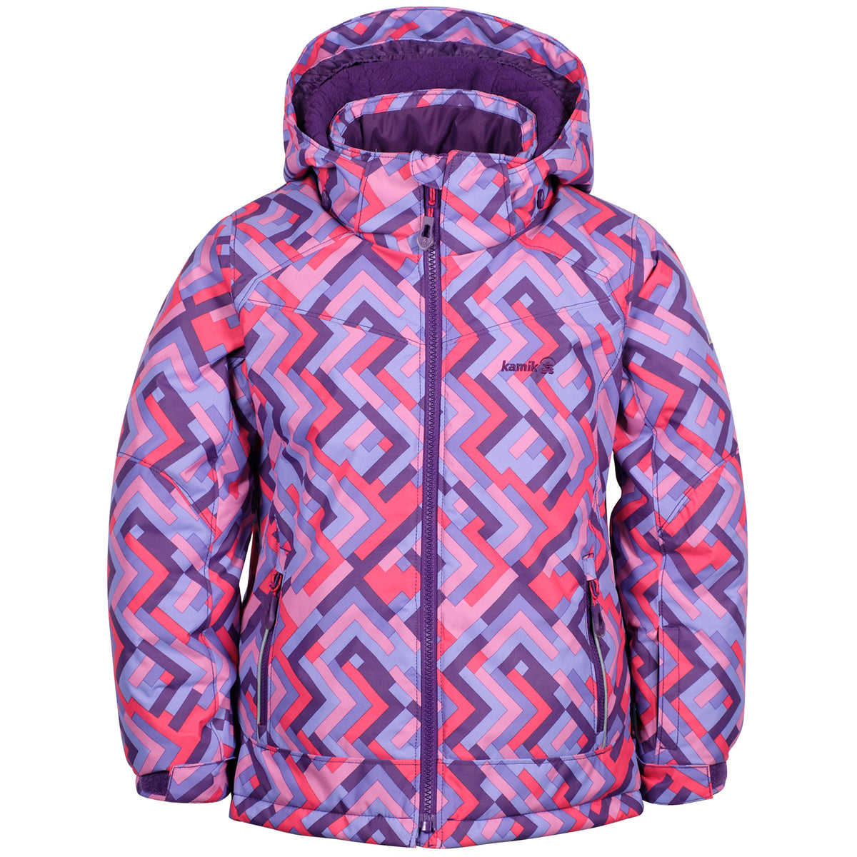 Kamik Tessie Grid Jacket - Toddler Girls' Grape