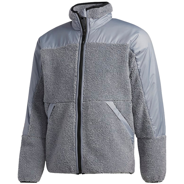 Adidas Fleece Zip - Men's Feather Grey/Orange