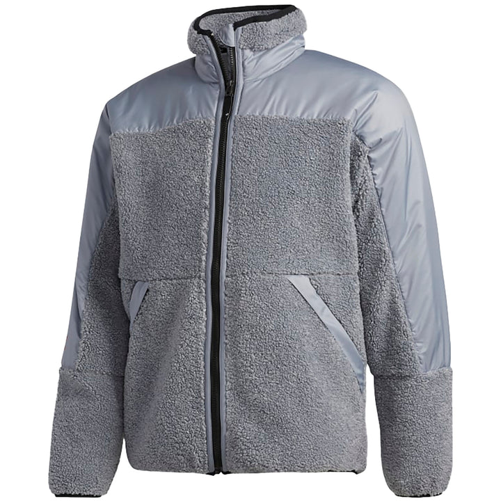 Adidas Fleece Zip - Men's Feather Grey/Orange