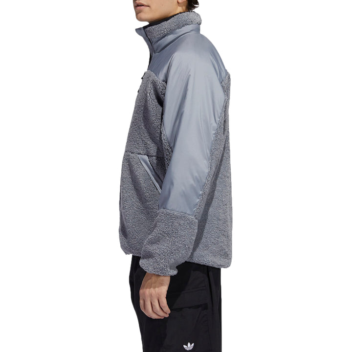 Adidas Fleece Zip - Men's Feather Grey/Orange