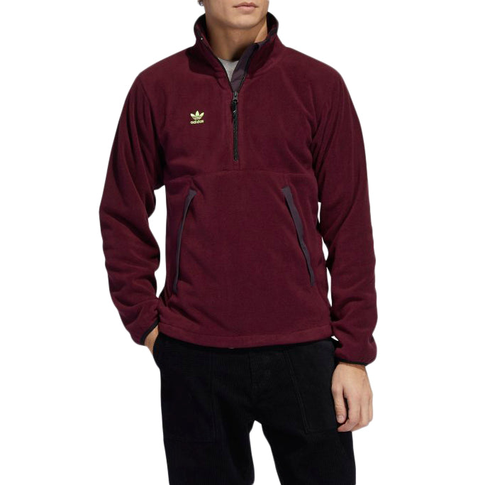 Adidas Polar Anorak - Men's Maroon/Mineral Red/Signal Green