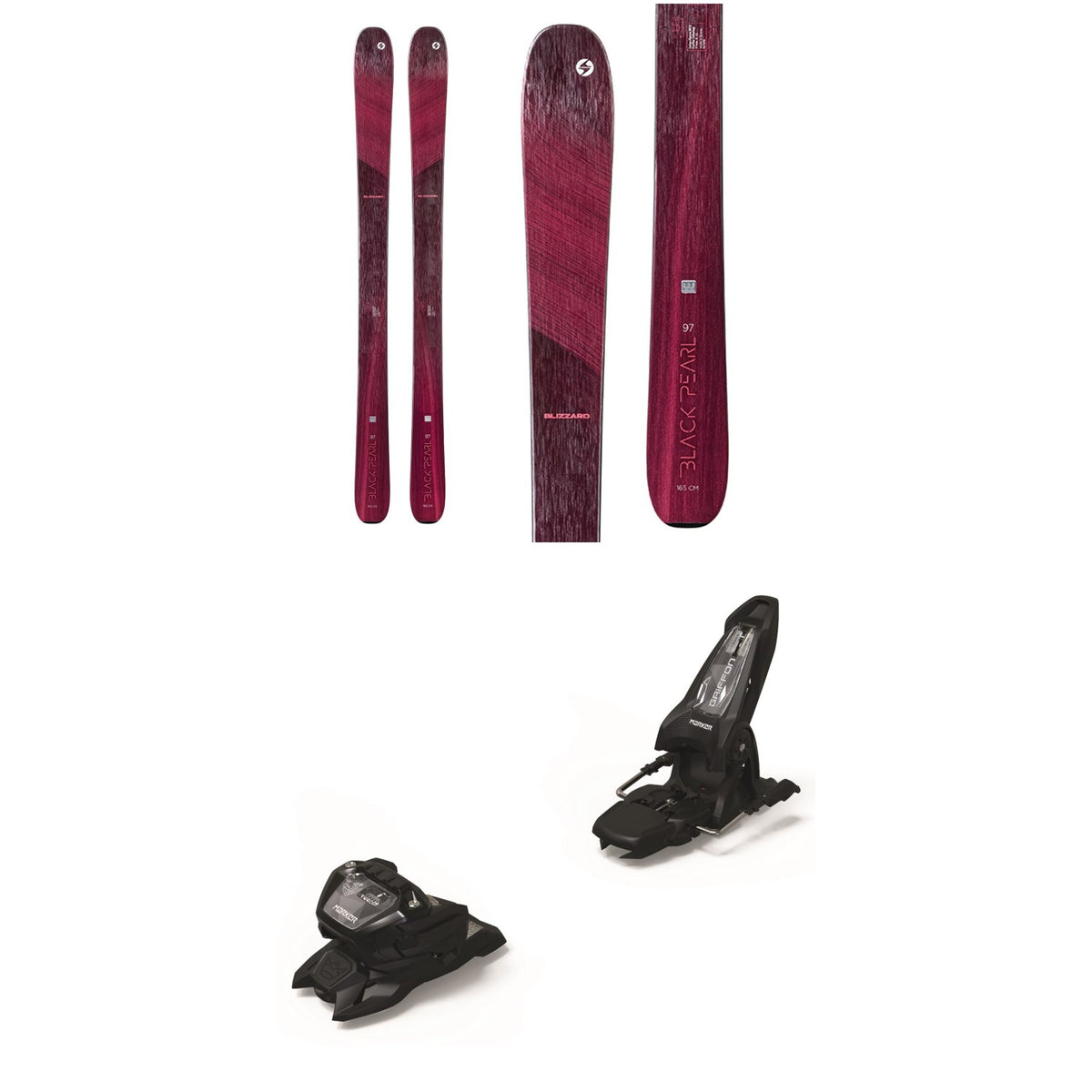 Blizzard Black Pearl 97 Skis - Women's + Marker Griffon 13 ID Ski Bindings 2022