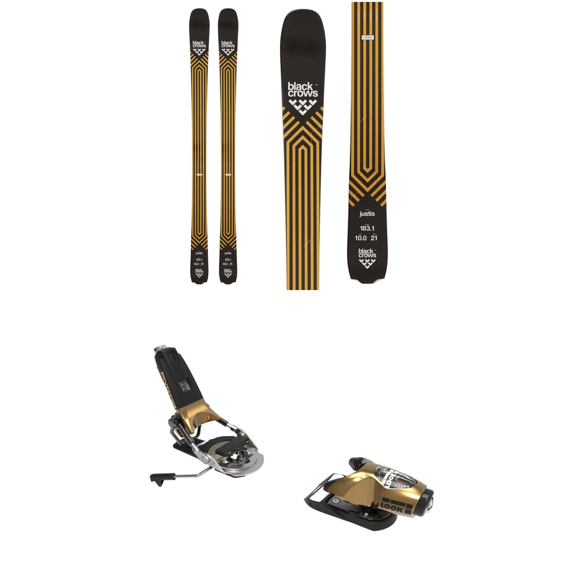 Black Crows Justis Skis + Look Pivot 15 GW Ski Bindings 2022